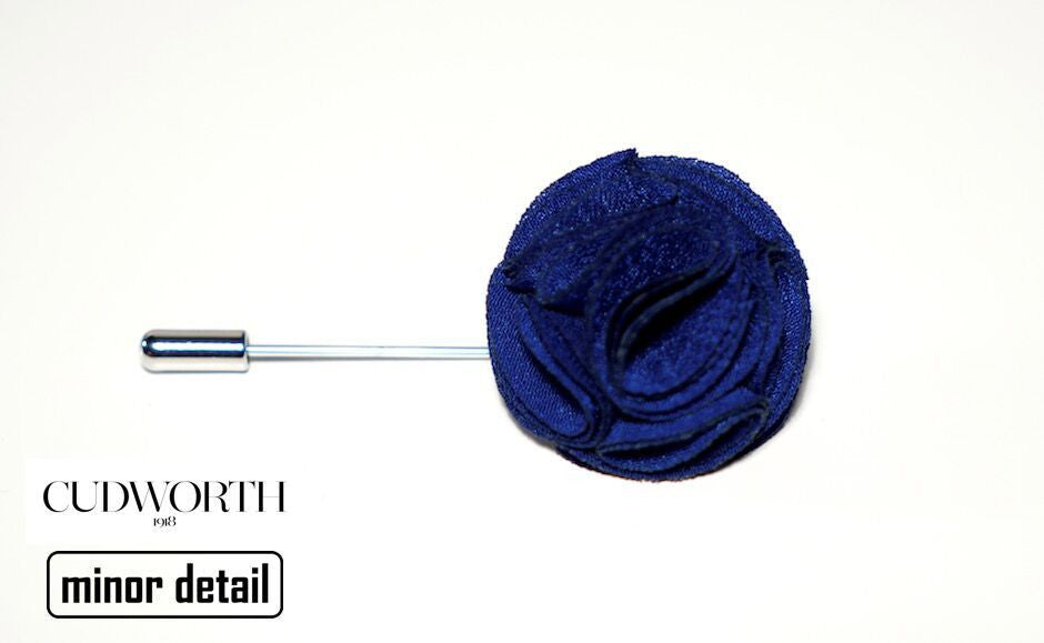 Blue Round Looped Lapel Pin