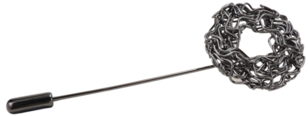 Slate Scribbly Metal Lapel Pin