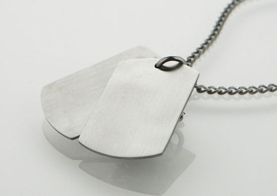 Dual Dog Tag Necklace by Cudworth