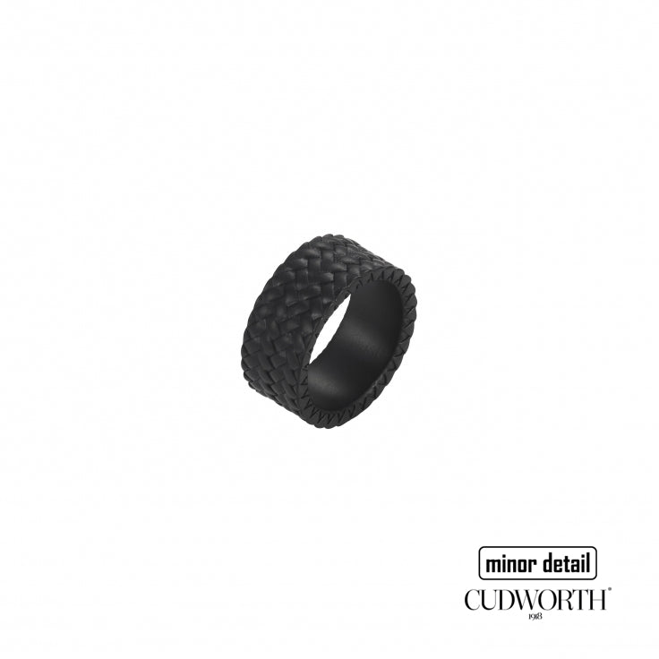 Cudworth Mens black ion tyre pattern ring