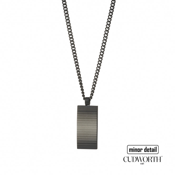 Men's Dog Tag necklace with Gradient Stripe Pendant by Cudworth Men's Jewellery Australia