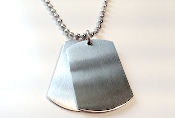 Dual Dog Tag Necklace by Cudworth Ball Chain