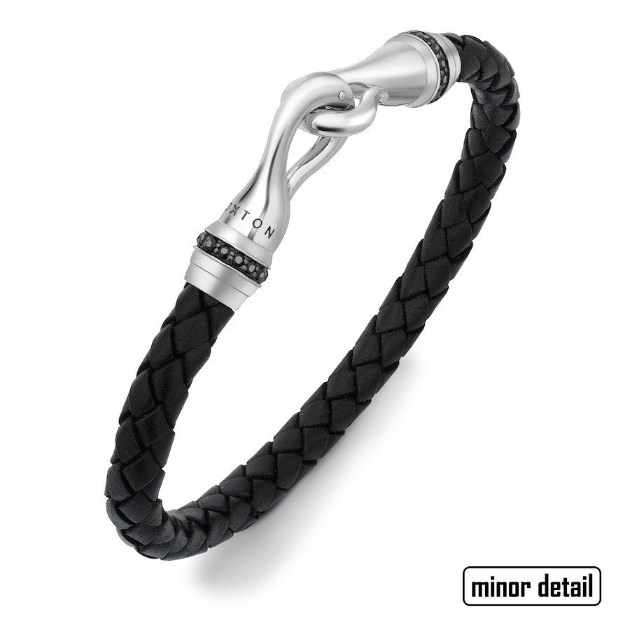 Hoxton Sterling Silver Sapphire Mens Bracelet