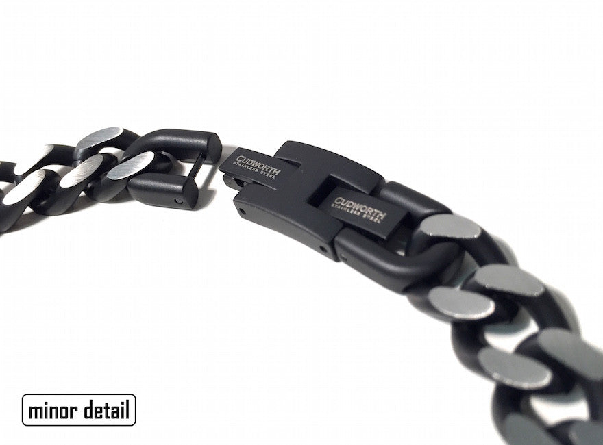 Mens Steel Chain Bracelet Close up