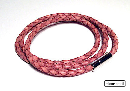 Mens Bracelet Tan Leather Triple Wrap