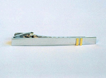 Tie Bar in Rhodium and Gold