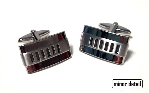 Polished Steel Window Cufflinks