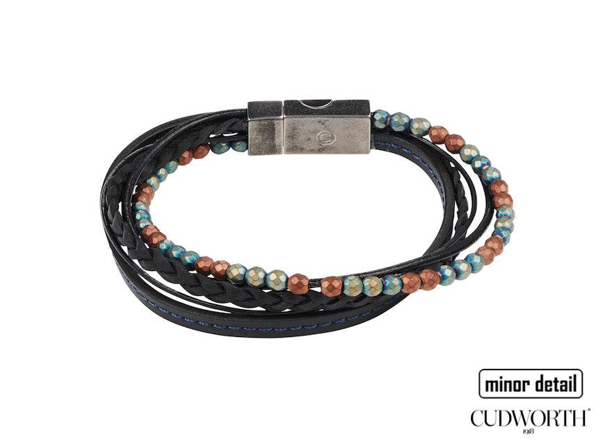 Cudworth Mens multi stacked layered bracelet style 630-92A