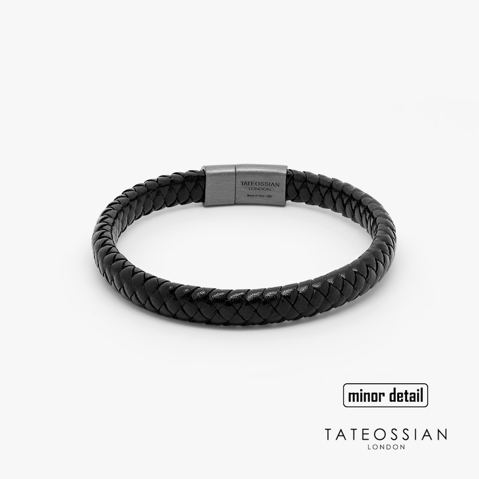 Tateossian Cobra Sontuoso Leather Bracelet