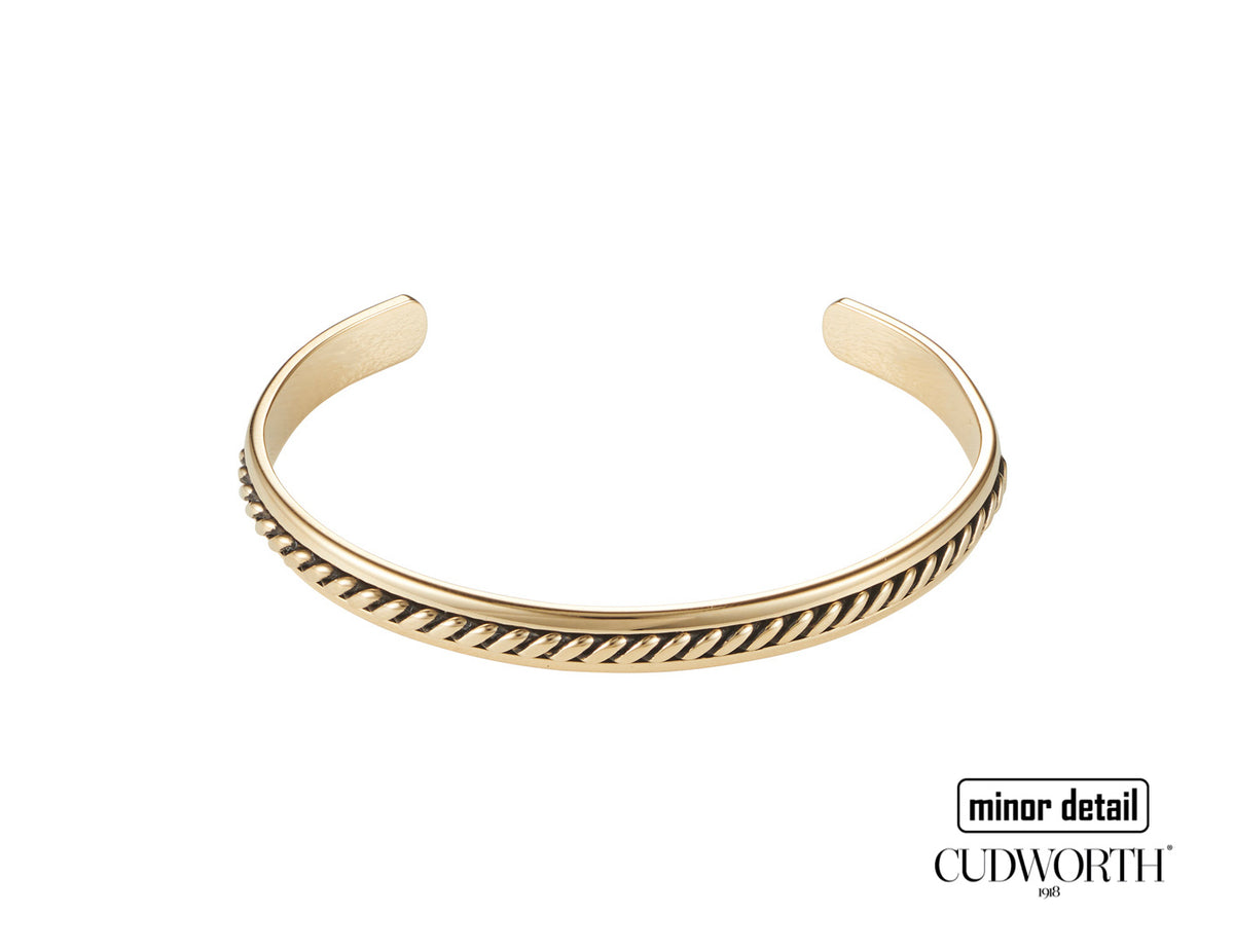 Mens gold cuff by Cudworth in IP 14k gold