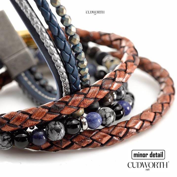 Mens bracelets Australia in leather and stackable thin beads
