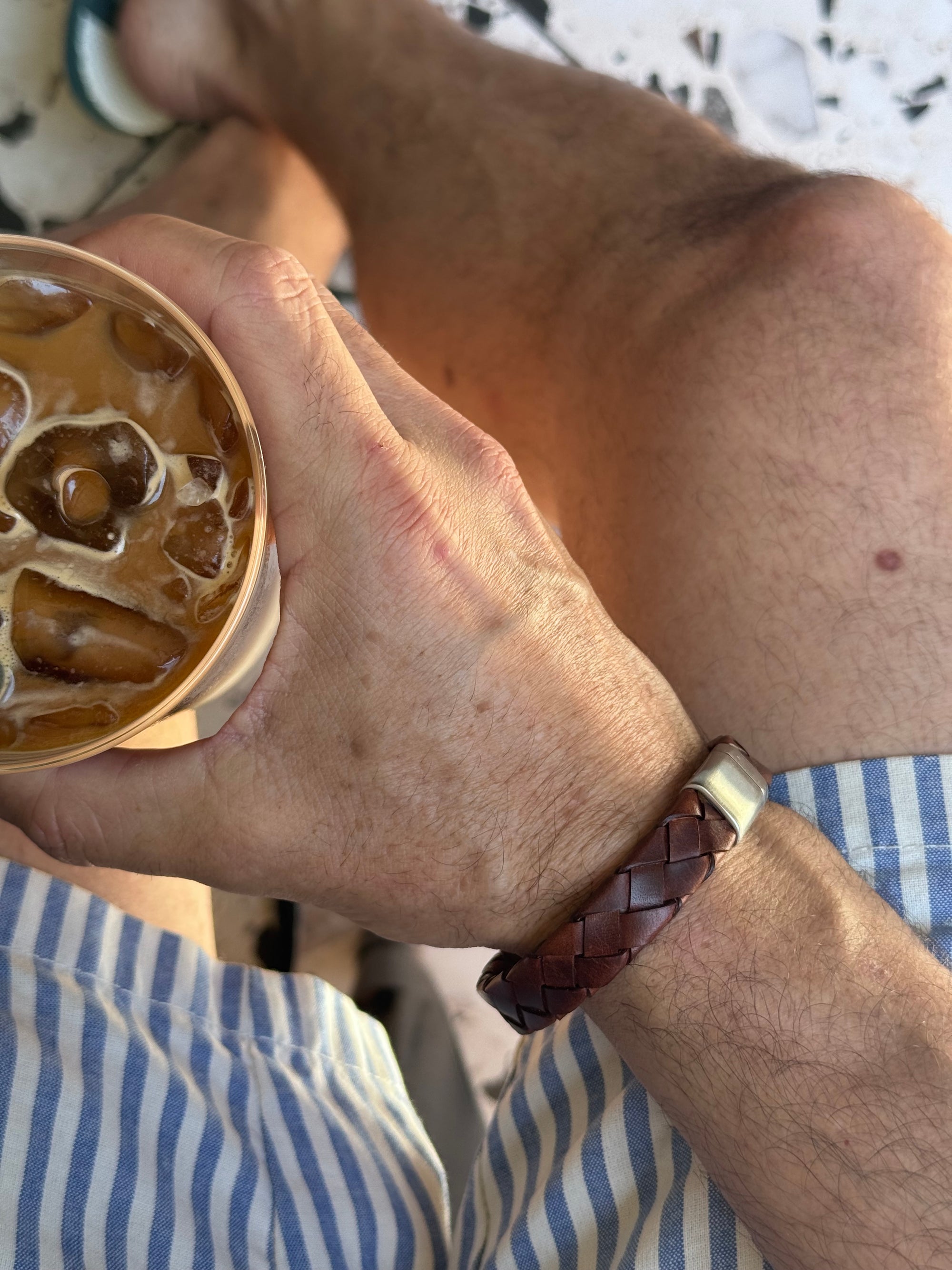 Cudworth Tobacco Brown Leather Bracelet