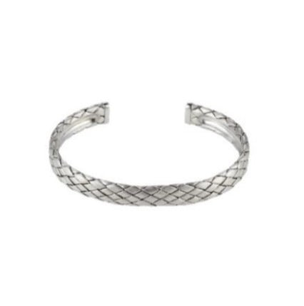 Sterling Silver Woven Pattern Cuff