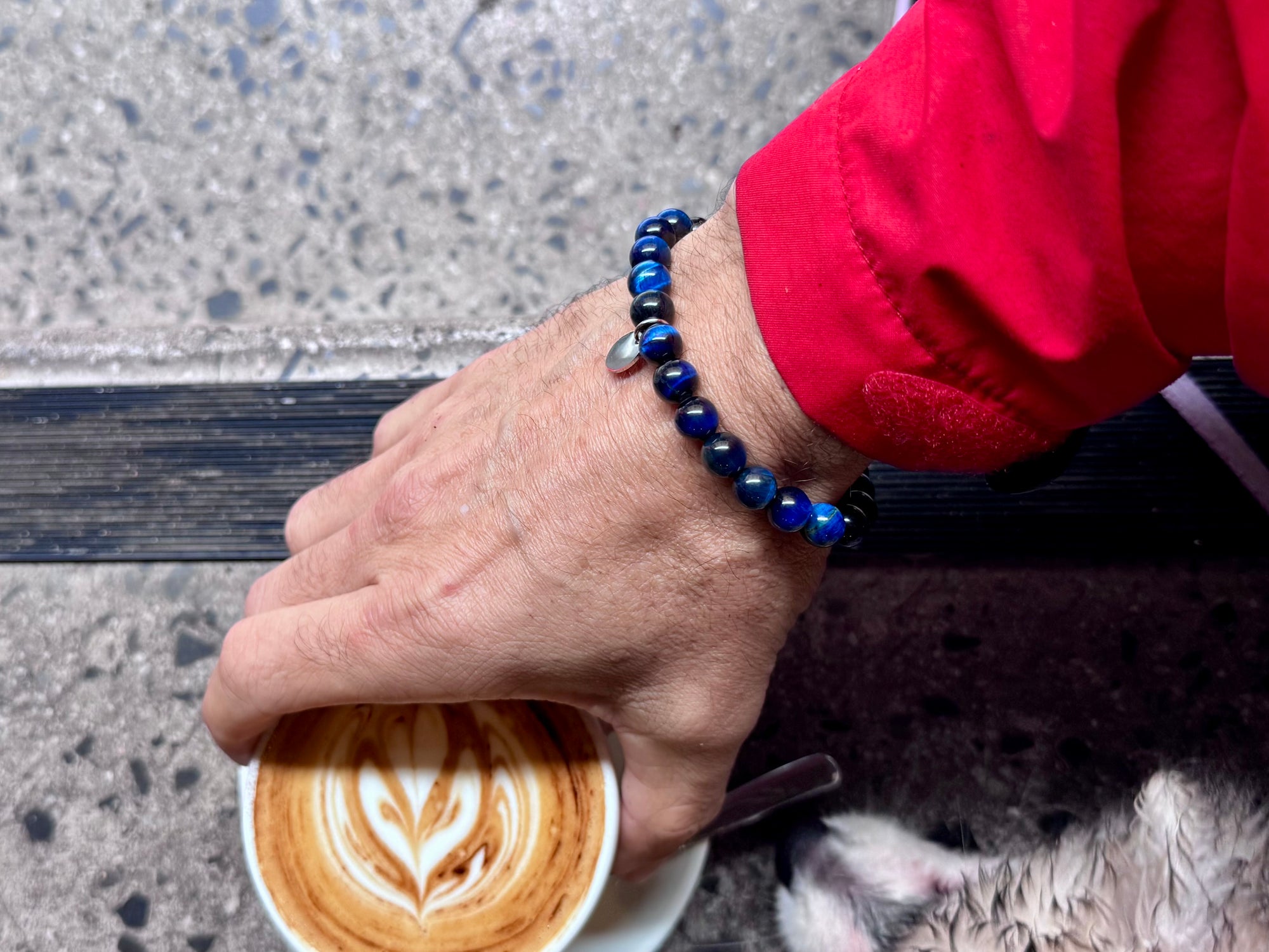 Blue Tiger Eye Beaded Bracelet