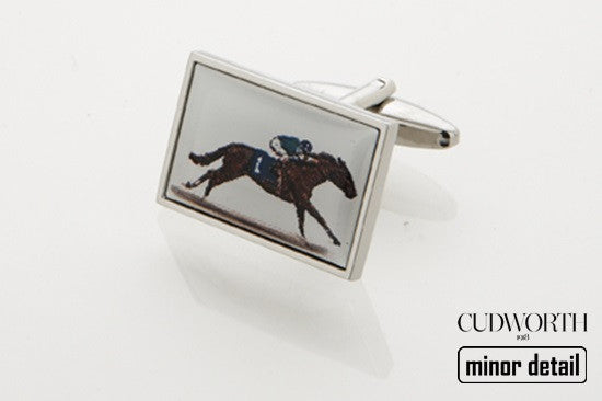 Framed Race Horse Cufflink