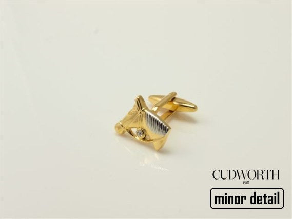 Gold Horse Head Cufflinks