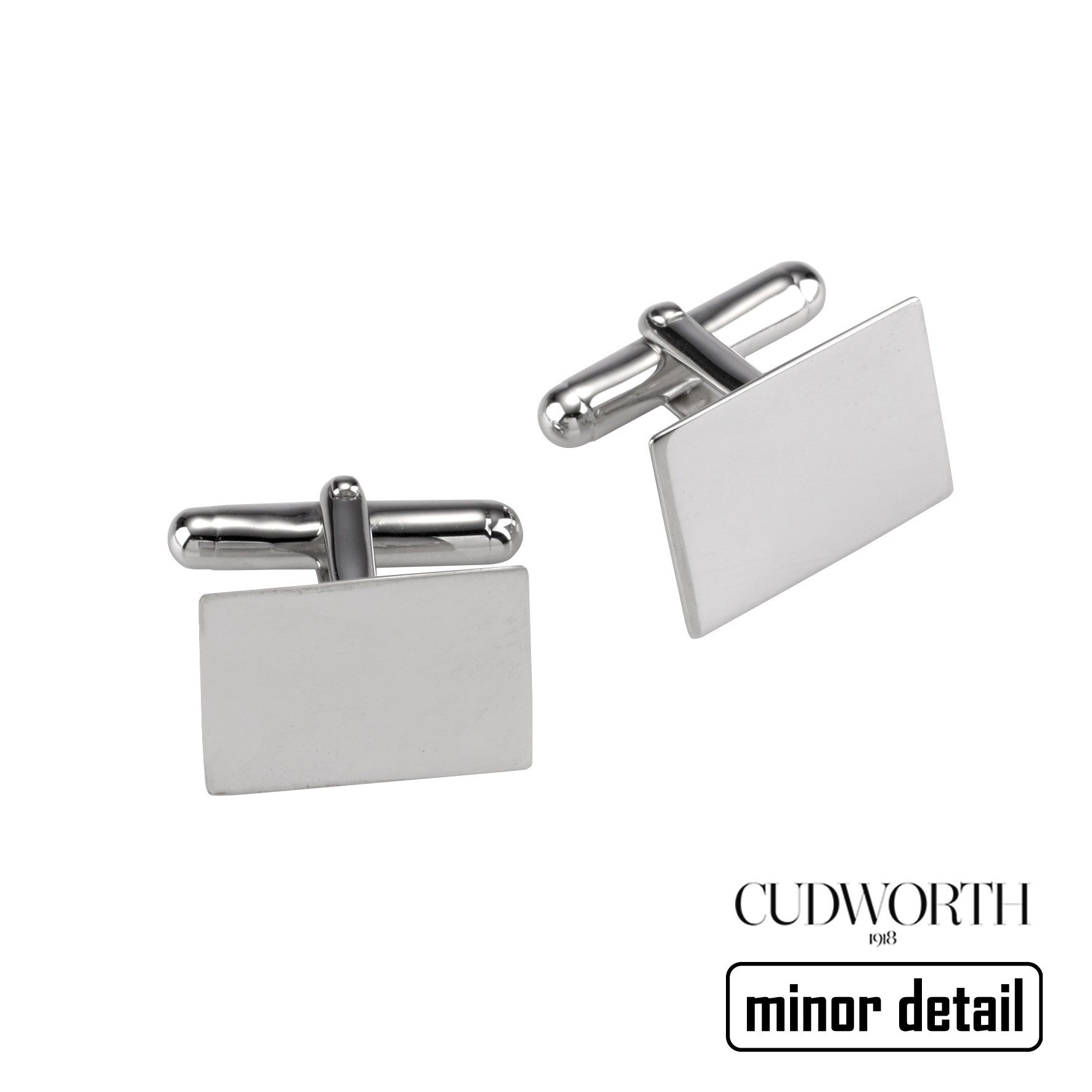 Rhodium Plated Sterling Silver Cufflinks