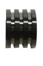 Hardware Black Ribbed Pendant