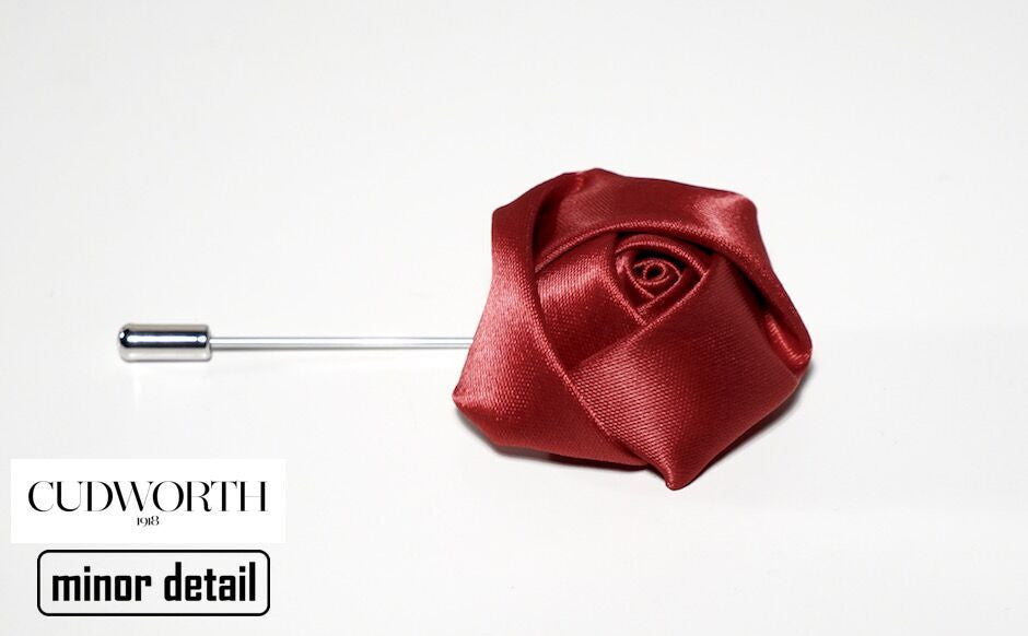 Red Rose Flower Lapel Pin