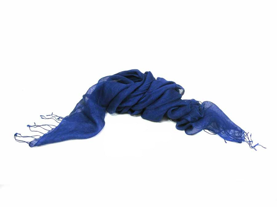 dlux Zara Blue Linen Mens Scarf