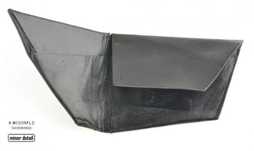 Rhomboid Black Leather Wallet