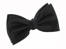 Black Bow Tie 100% Silk