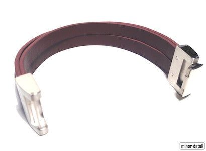 Quad Strand Brown Leather Bracelet