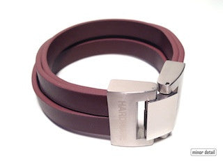 Quad Strand Brown Leather Bracelet