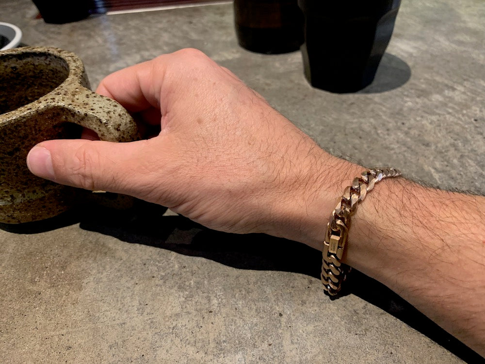 Men's Rose Gold chain bracelet by Cudworth Jewellery Australia