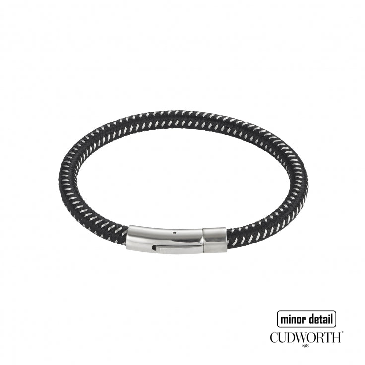 Men's Black Cable Weave Bracelet by Cudworth Jewellery Australia
