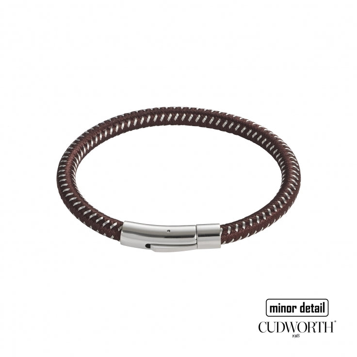 Men's Brown Cable Weave Bracelet by Cudworth Jewellery Australia