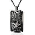 Dog Tag Necklace for Men in Antique Finish by Cudworth Jewellery Australia