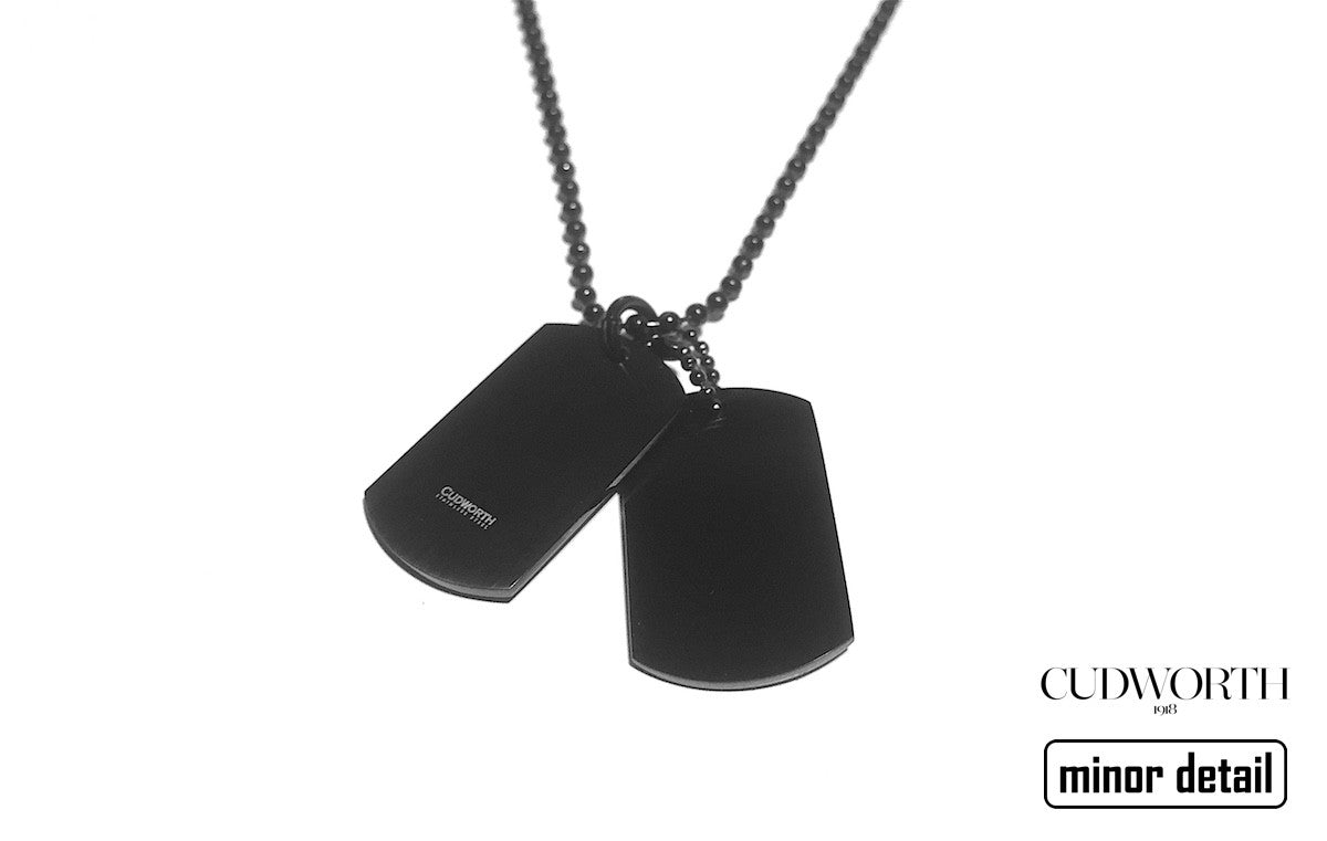 Dual Dog Tag Necklace in Black by Cudworth Mens Jewellery Australia
