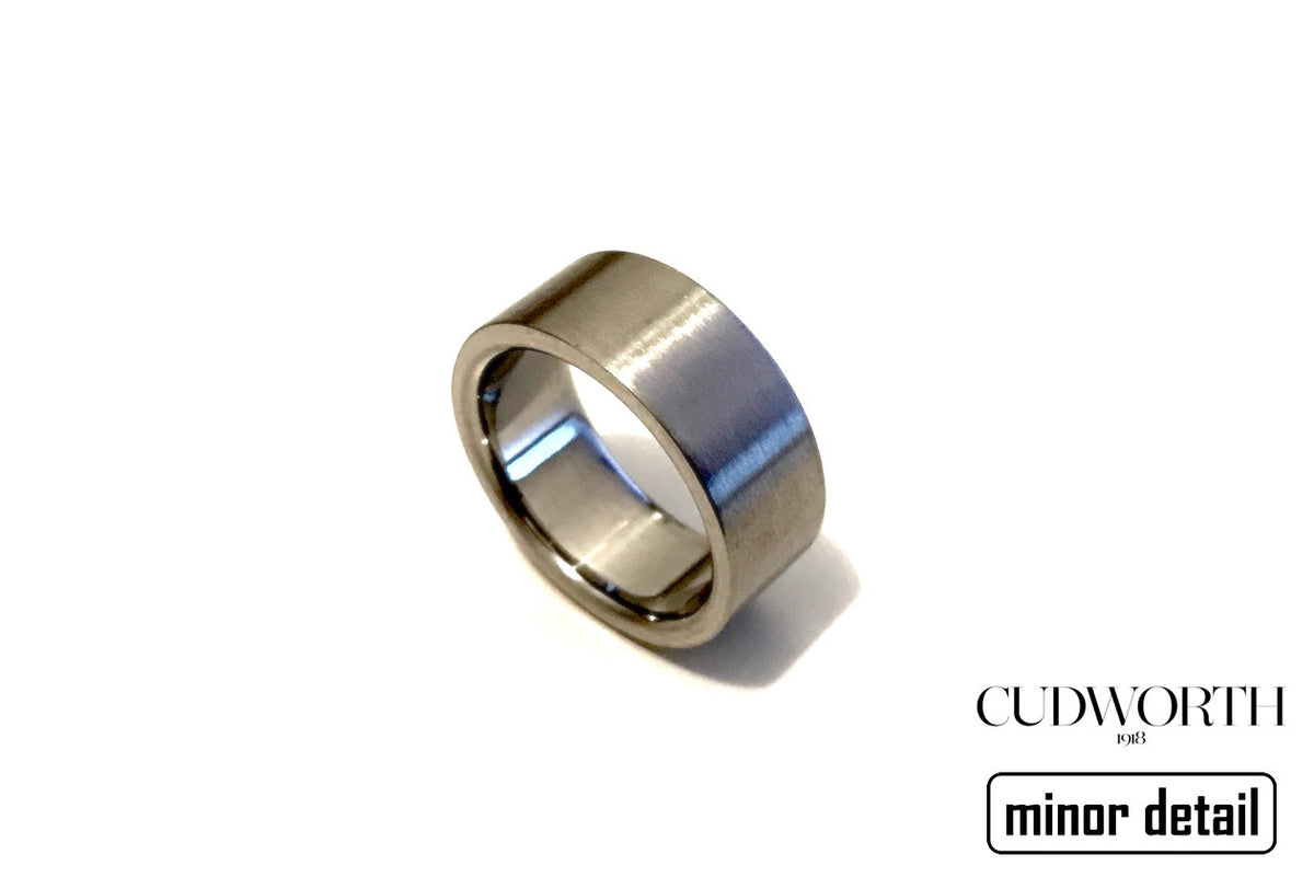 Mens Plain Steel Ring by Cudworth