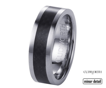 Carbon Fibre Ring by Cudworth Mens Jewellery