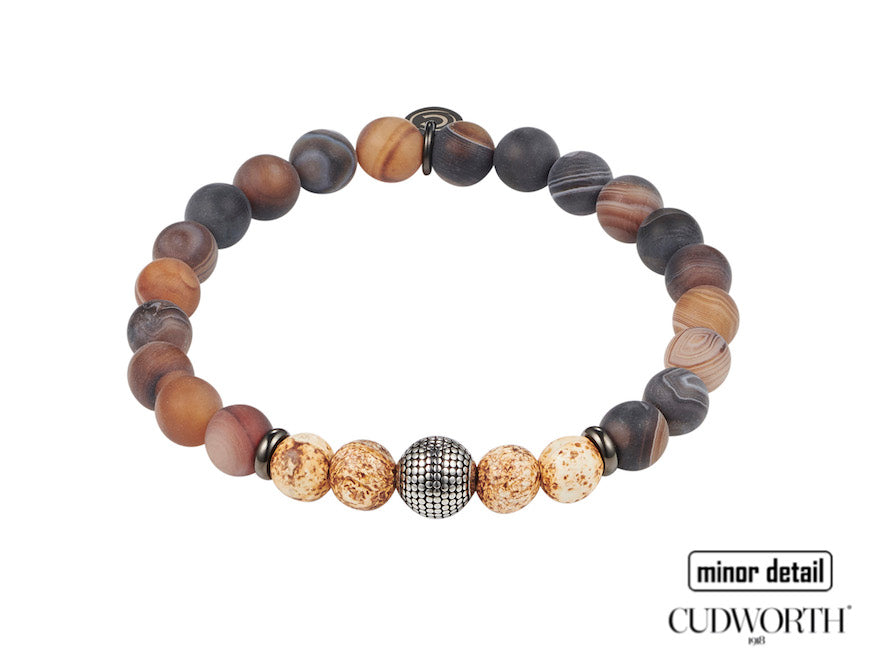 Mens brown beaded bracelet by Cudworth Jewellery Australia