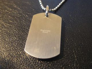 Carbon Fibre and Stainless Steel Mens Necklace with Dog Tag by Cudworth