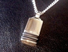Dog Tag Necklace with Leather Feature