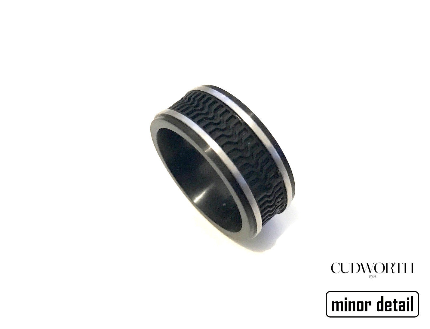 Mens Rubber and Steel Ring