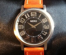 Nero Bold Number Tan Watch