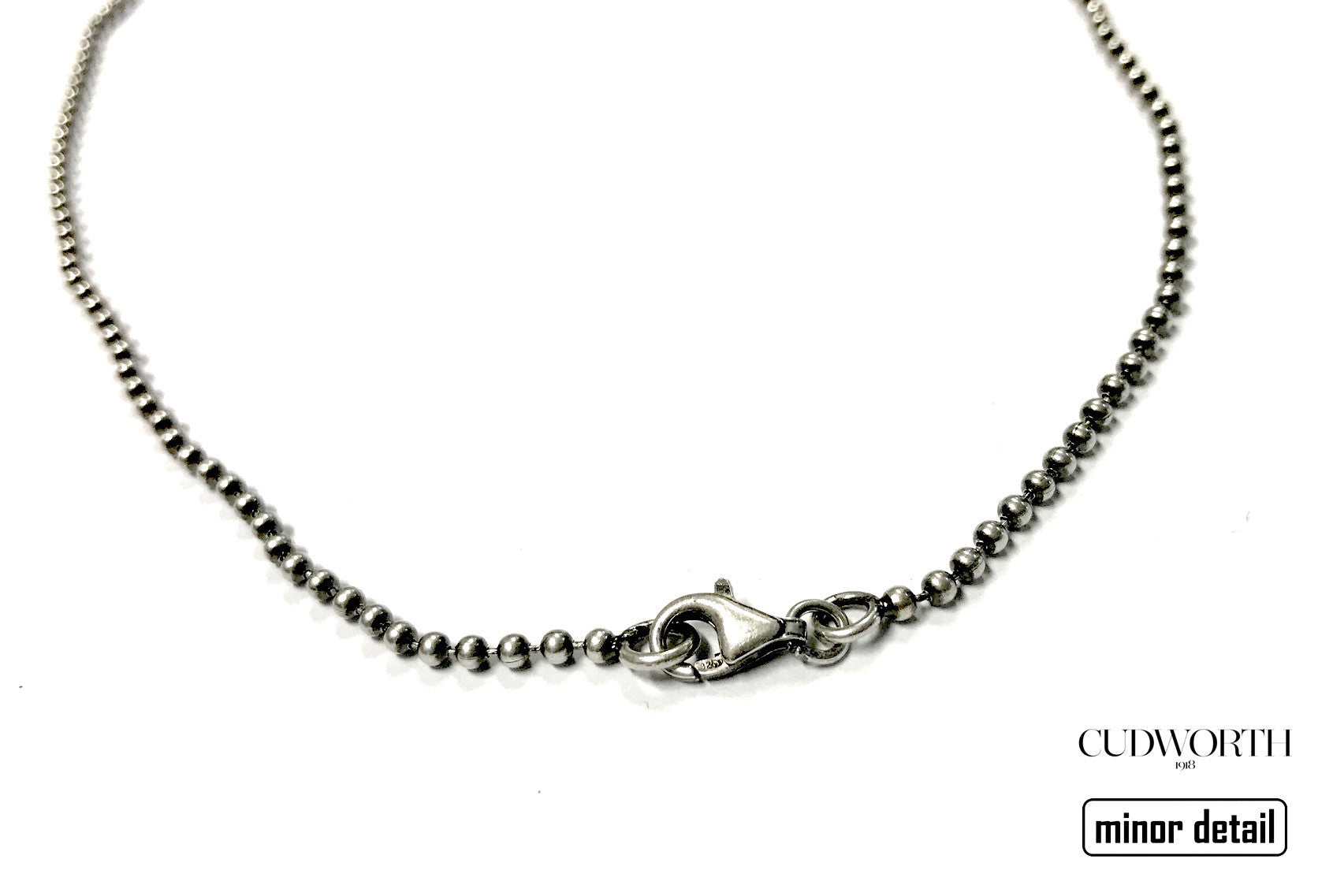Oxidised Sterling Silver Ball Chain Necklace
