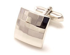 Rhodium Plated Square Cufflinks