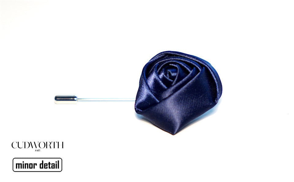 Blue Rose Flower Lapel Pin