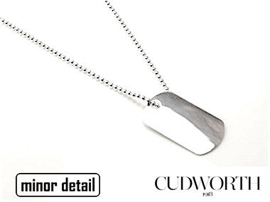 Sterling Silver Dog Tag Necklace by Cudworth Mens Jewellery